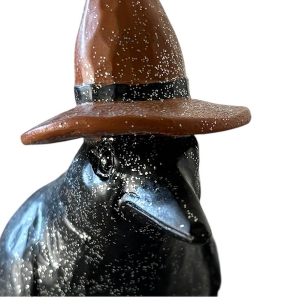 Elegant Crow in a witch hat Halloween Decor - Picture 7 of 7
